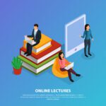 Online Education Isometric Composition
