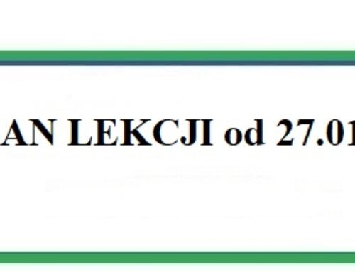 Plan lekcji od 27 stycznia 2025r.